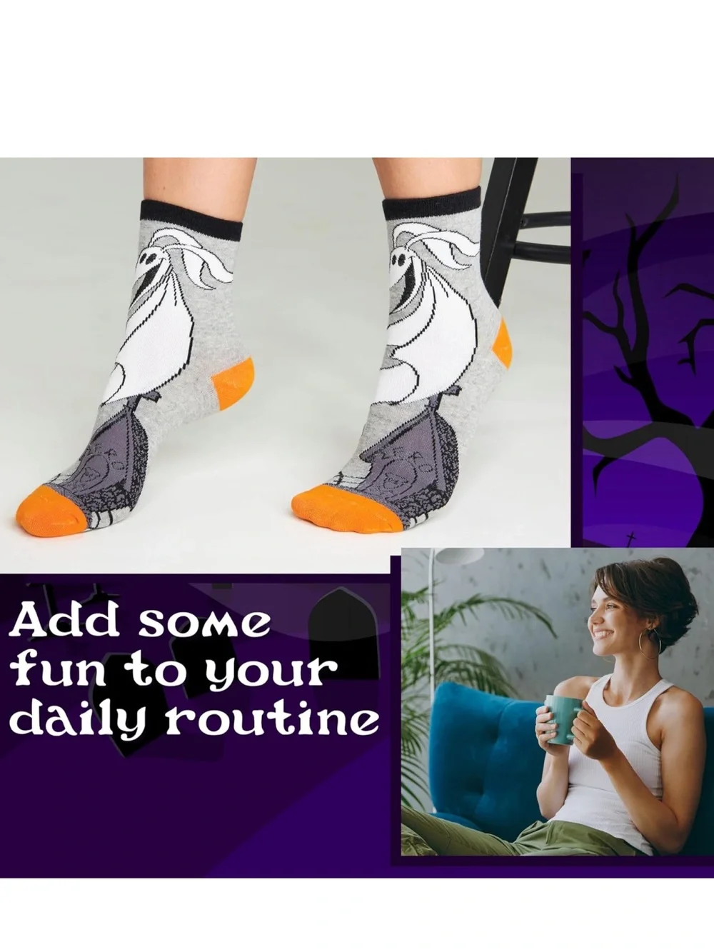 Disney Socks 5 Pack, US Size 4‑9, Soft and Breathable Novelty Socks Gifts f